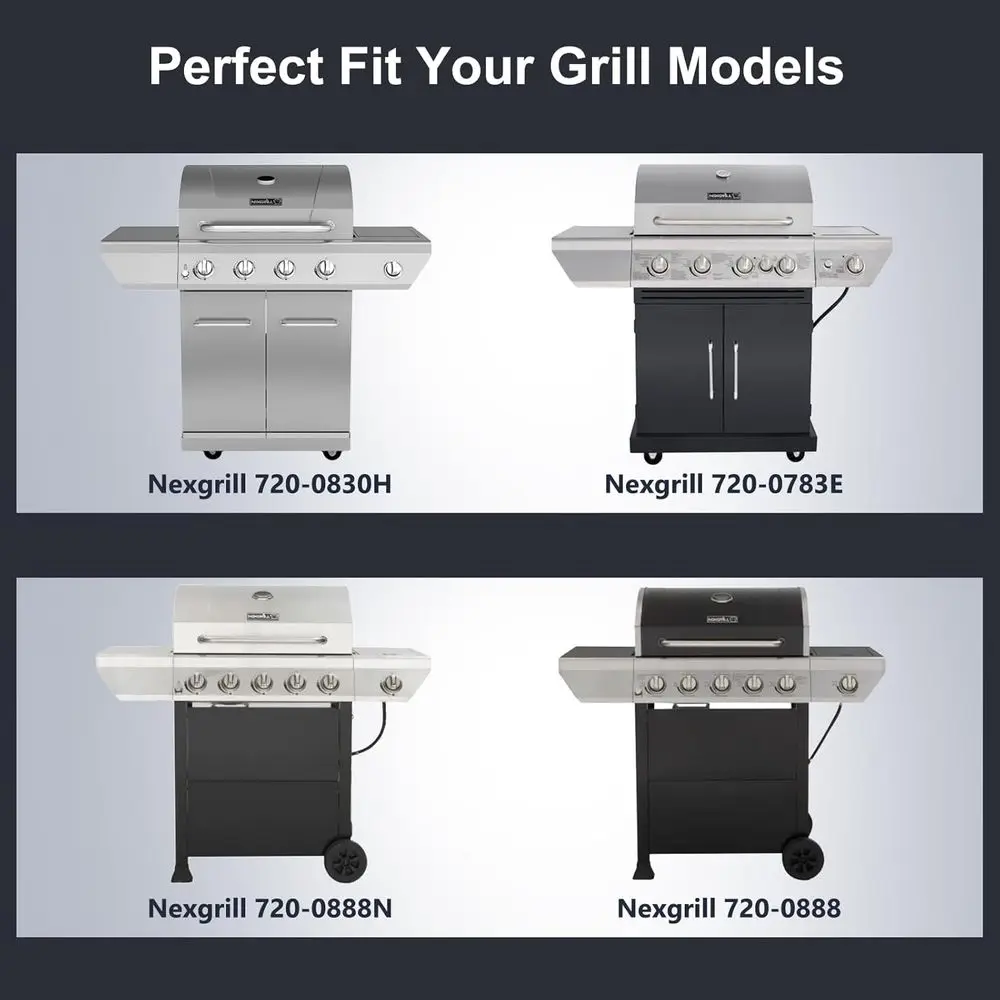 Replacement Parts for 5 Burner 720-0888N & 4 Burner 720-0830H Grills, 17 Cooking Grates, Heat Plates, Tubes