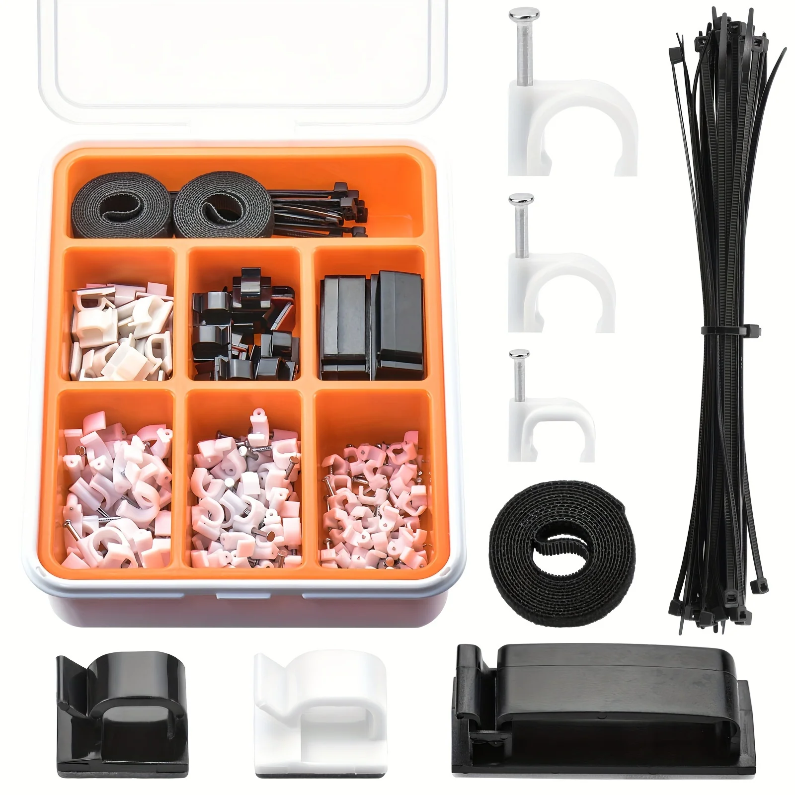 Cable Management Kit 191 PCS - Includes Cable Clips (10mm 7mm 5mm ...