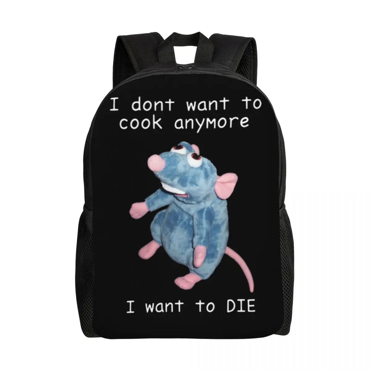 

I Don't Want To Cook Anymore I Want To Die Travel Backpack Men Women School Computer Bookbag Funny College Student Daypack Bags