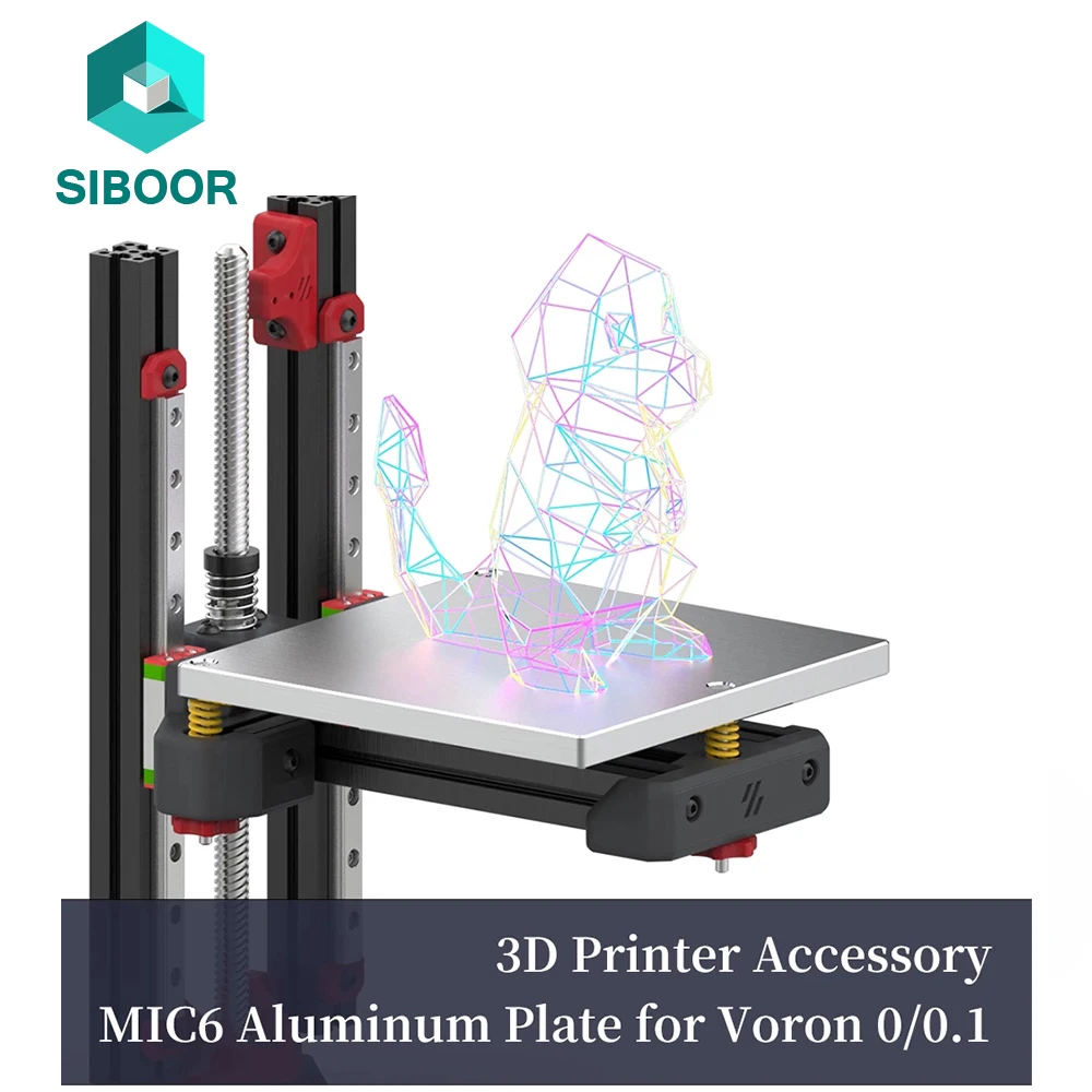 3D Printer Support Aluminum Plate Hotbed Z-Axis Support Plate 120*120*6mm Build Plate Sheet For Voron V0 V0.1 3D Printer Parts 1pc voron v0 120mm hotbed z axis support aluminum plate build plate sheet 120 120 6mm for voron v0 v0 1 3d printer parts