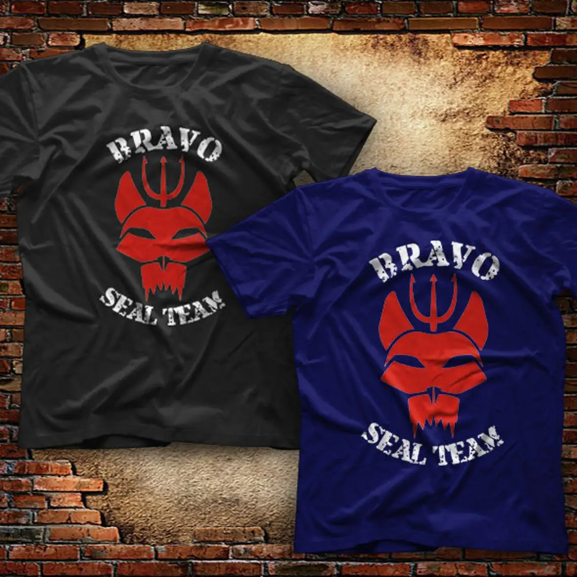 

Naval Seal Team Bravo Team Logo T-Shirt. Premium Cotton Short Sleeve O-Neck Mens T Shirt New S-3XL