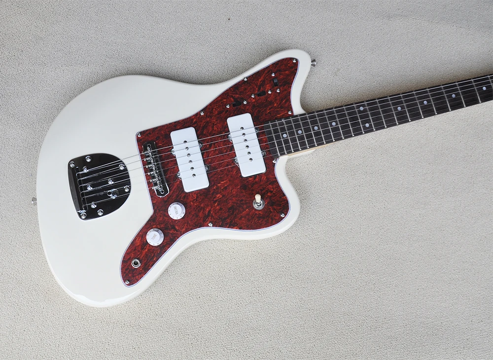 Cream 6 Strings Electric Guitar with Rosewood Fretboard,Dot Inlay,Customizable