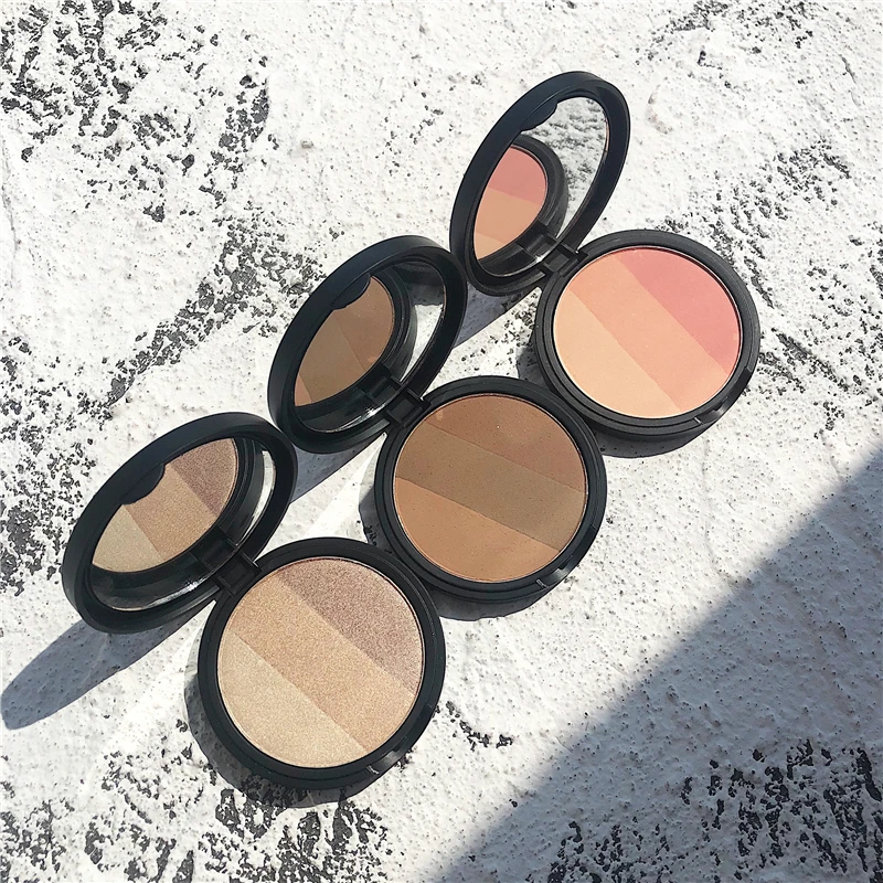3 Colors Face Highlighter Contour Powder Palette Stereoscopic Five Senses v Shaped Face Bronzers Highlighter Powder face powder face highlighter face bronzer makeup palette contour palette