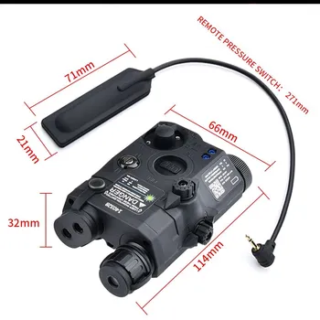 Tactical UHP AN PEQ-15 IR Red Dot Sight Blue Green Version Fit 20mm Rail Weapon Led Scout Light Airsoft Accesory Hunting Laser 6