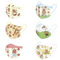 Hot Sale 3D Children's Mask Anti Pollen Capybara Pattern Anti-sun Mask Dustproof Disposable Winter Cold Mask Outdoor 1