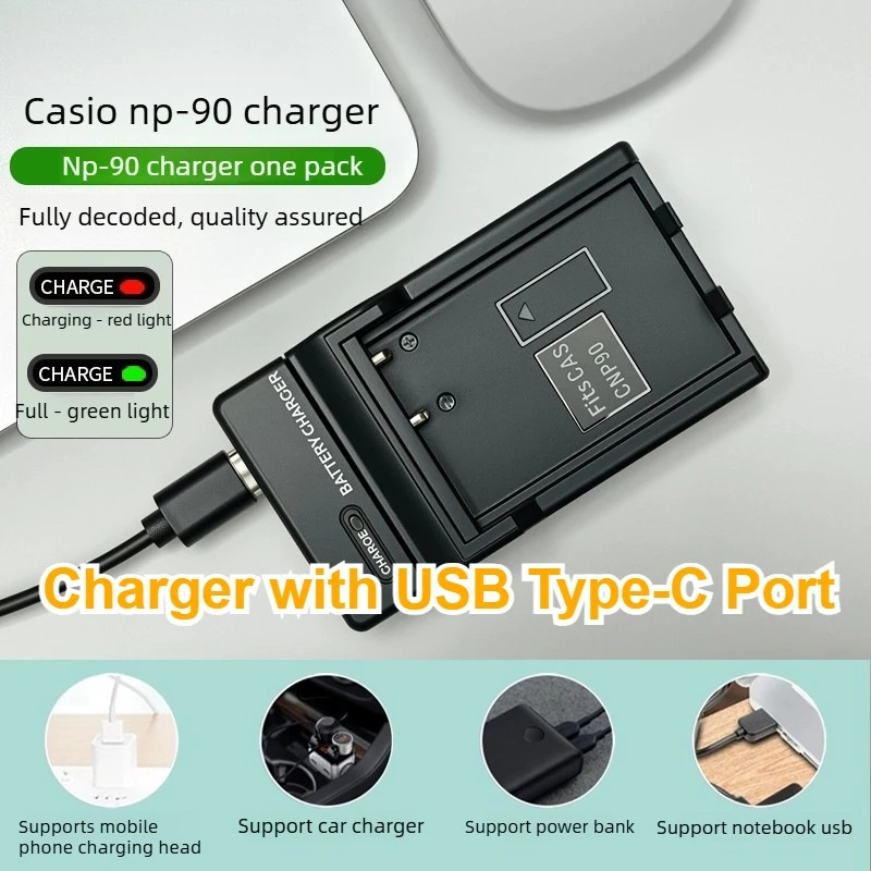 CNP-90 for Casio EX-H10 EX-H20 EX-H15 EX-FH100 NP90 3.7V 1950mAh Camera Battery