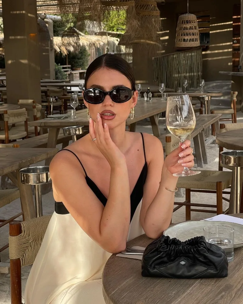 V Neck Backless Maxi Dresses For Women Color Block Slim Sexy Sundress Femme Street Fashion Party Temperament Dress Woman