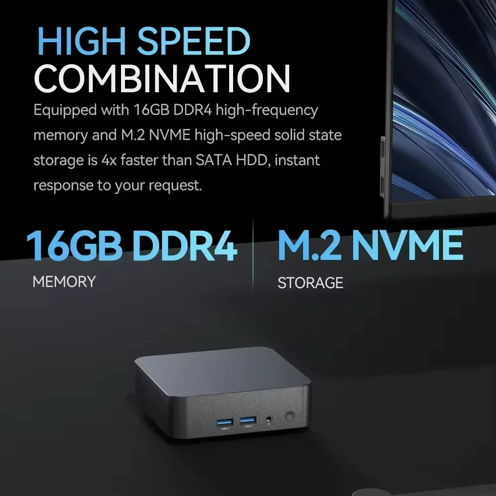 2026 미니 PC 인텔 코어 i9 10980HK 16GB 램 1TB/2TB SSD 휴대용 게이밍 사무용 데스크탑 컴퓨터 WiFi 6 4K HD 미니 PC 호스트