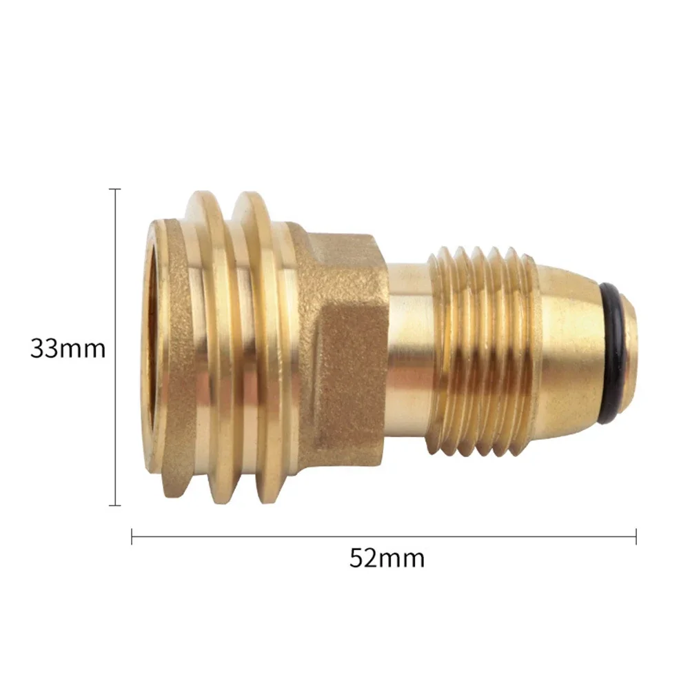 Propane LP TANK POL Service Valve To QCC Outlet Brass Adapter Part Camping Outdoor Propane Inflation Connector Gas Stove Adapter propane connector adapter gas cylinder adapter