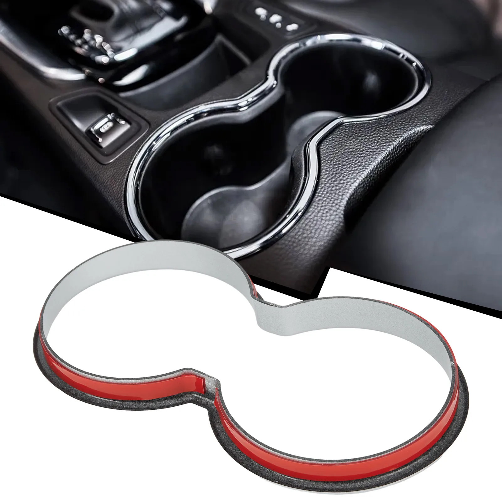 

Durable and Long Lasting Gloss Silver ABS Central Console Water Cup Cover Trim for Macan 201523 Durability