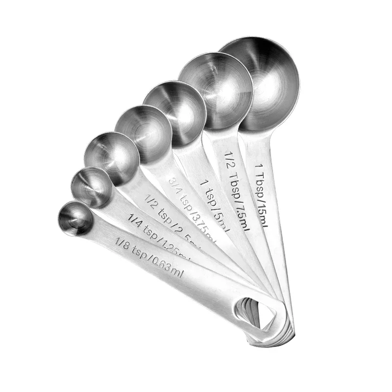 Set 15 Misurini E Cucchiai Magnetici In Acciaio Inox 304 - 7 Tazze E 7 Cucchiai Con Livellatore, Per Cucina E Pasticceria