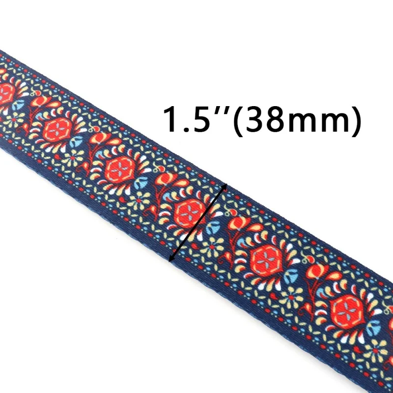 5 Meters 38mm Print Ethnic Jacquard Webbing Bags Strap Belt Ribbon DIY Textile Clothing Tape Decor Sewing Accessories webbing ribbon polyester webbing ribbon
