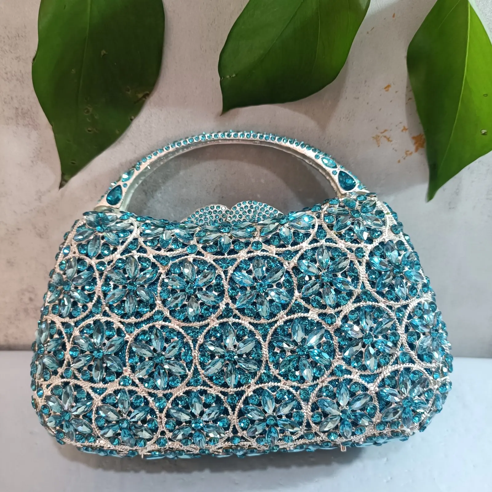 Girly Handbags Womens Plain Glossy Clutch Bag (Baby Blue): Handbags:  Amazon.com