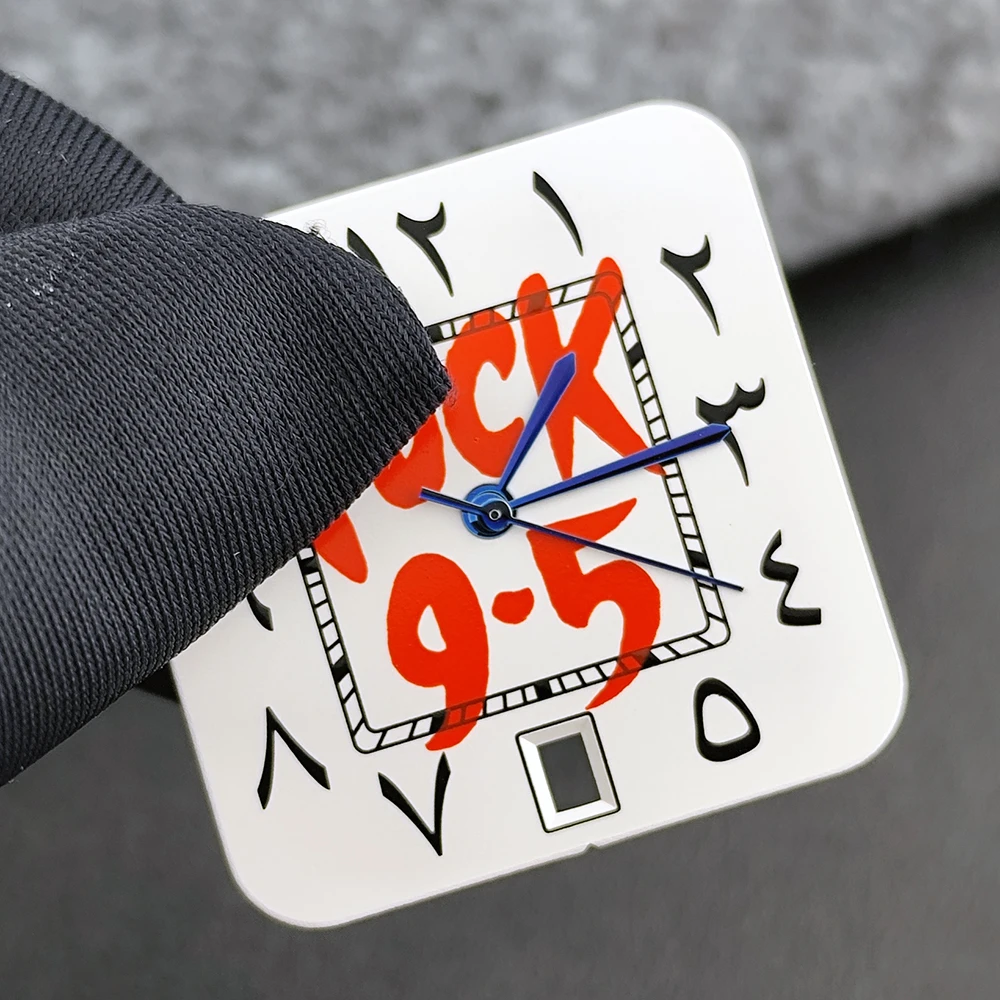 Square Dial 'Time is Money' Customized Watch Face for Premium Watch Accessories