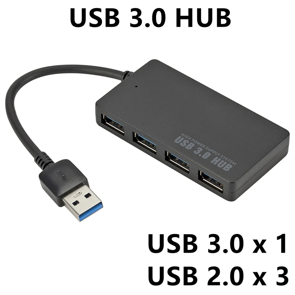 LccKaa USB Hub 3,0 Adapter Drehen Hohe Geschwindigkeit U Disk Reader Splitter 4 Ports USB 3,0 für Computer PC Laptop mac Mini Zubehör