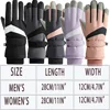 1Pair Winter Warm Snowboard Gloves Men Women Cold Snow Skiing Mittens Adding Velvet Waterproof Snowmobile Handschoemen Black 4