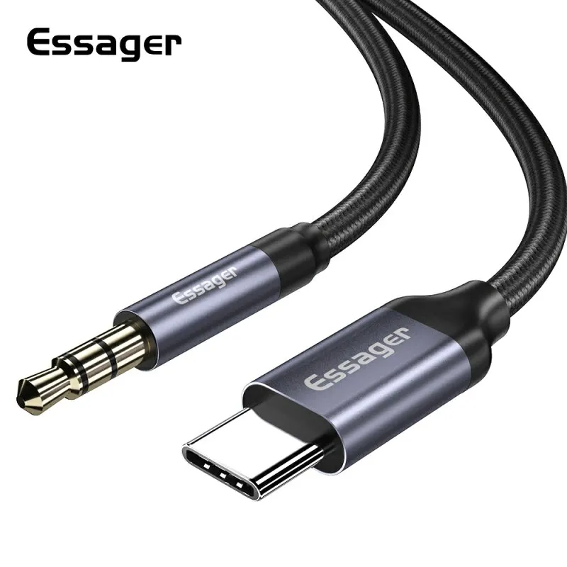 Usb C To 3.5mm Aux Jack Adapter Audio Splitter Cable For Huawei Xiaomi Mi 10t