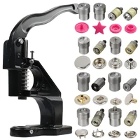 Hand Press with Button Dies Kit for Snap Fasteners Jeans/Magnetic Buttons Leathercraft Clothing Bags Jeans Sewing Accessories 1