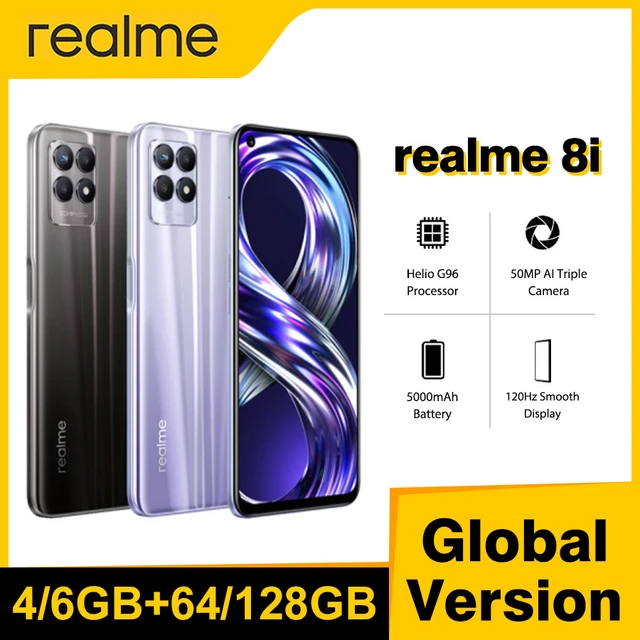 Global Version Realme 8i 6.6” 120hz Fhd+ Mobilephone 4/6gb 64/128gb Helio  G96 Processor 5000mah Battery 18w Quick Charge 50mp - Mobile Phones -  AliExpress