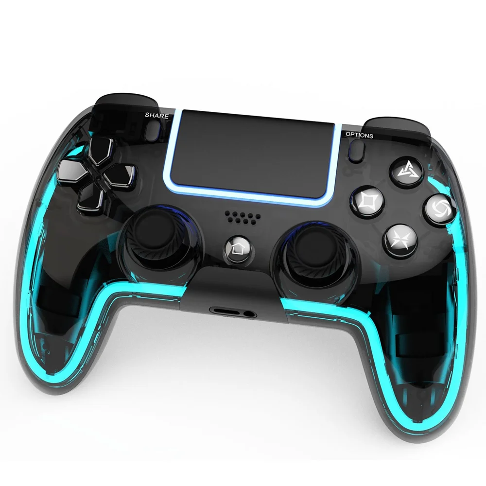 Controladores Saitake para PS4, controle remoto PS4 personalizado com joystick 3D Hall, controladores de jogo sem fio RGB para Playstation 4