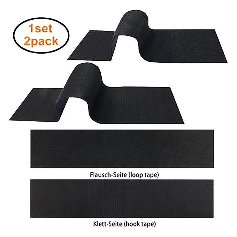 Adhesive Frameless Black Weather-Proof License Plate Holder Set - 2 Pack