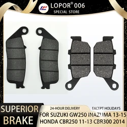 LOPOR Motorcycle Brake Pads Front&Rear For HONDA CBR250 RB/RC CBR300 RAE SUZUKI GW 250 L3/ZL5 Inazuma