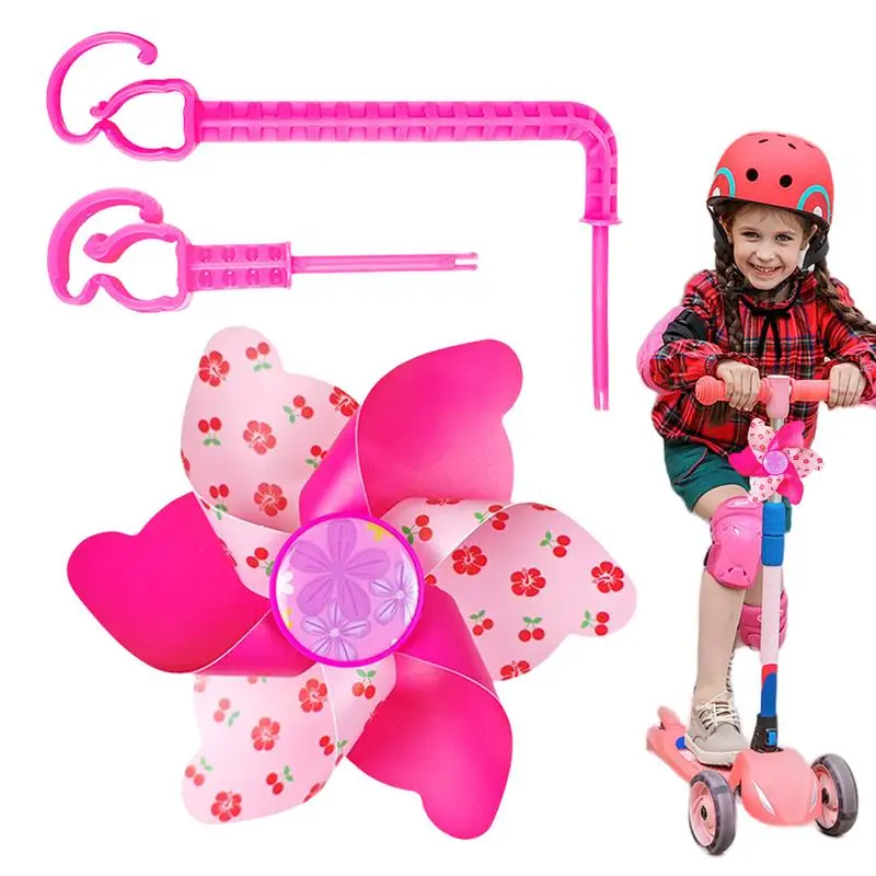 

Bike Pinwheel Handlebar Unique Pattern Wind Spinner Bike Accessory For Most Bicycle Tricycle Scooter Handlebars Pinwheel Toy For