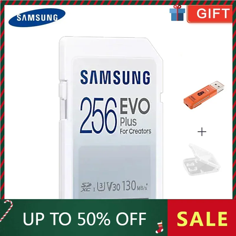 Nuovo Samsung 256Gb 128Gb 64Gb 32Gb Sd Memory Card Evo Plus U3 V30 Velocità Di Lettura 130 Mb/S Lettore Di Schede Per Fotocamera Digitale Ad Alta Velo