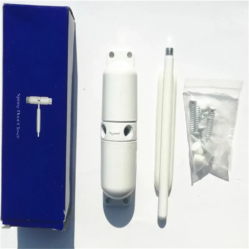 Door Stopper Door Closer 20-70KG White Zinc Alloy Adjustable Surface Mounted Automatic Spring Closing Door Closer Fire Rated Door Stopper Hardware