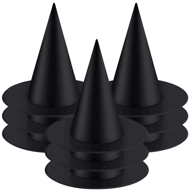 10/1pcs Halloween Wizard Hat for Kids Adults Halloween Party Cosplay Costume Decoration Witch Hat Home Yard Hanging Horror Props halloween witch hat