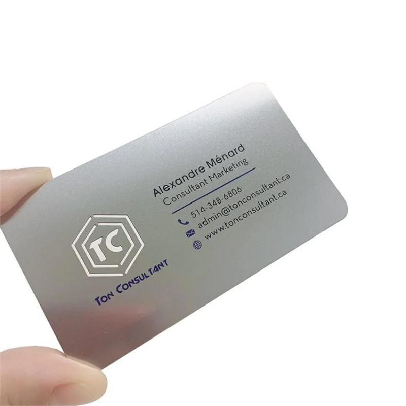 

Customized Business Card Cheap Engraved Etched Brushed Stainless Steel Laser Cut Metal Nameplate Plated Promotional Gifts AI/