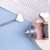 Stainless Steel Manual Toothpaste Squeezer Heart shaped Metal Dispenser Tube Squeezer Key Roller Set Bathroom Accessories 1