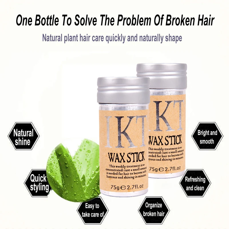 Hair Wax Stick For Wig Professional Hair Wax Stick Gel Cream Non-Greasy Style For Men Women Broken Artifact, hair styling wax stick