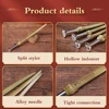 1Pcs Bamboo Smoking Pipe Pressure Stick with Alloy or Wooden Base Tobacco Pressure Bar Smoking Accessories 4
