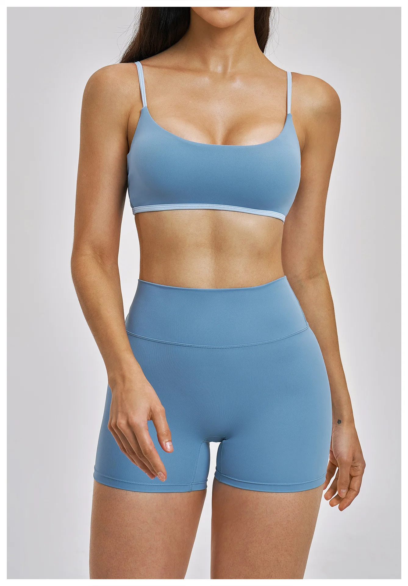 Women Sports Bra False Two-piece Push-up Shockproof Running Bra_voghion.com