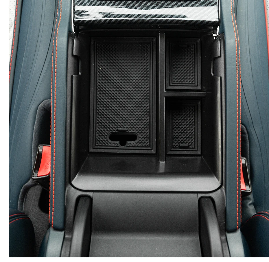 Upgraded Center Console Storage Box Thickened For BYD Atto 3 Yuan Plus 2022 2023 Armrest Box Storage ABS Tray Atto3 Accessories