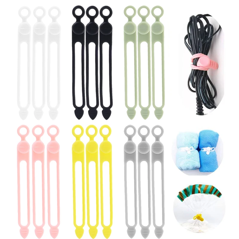 

Multifunction Data Storage Cable Winder For Headphone Line USB Wire Computer Cable Ties Cord Organizer Silicone Cord Management