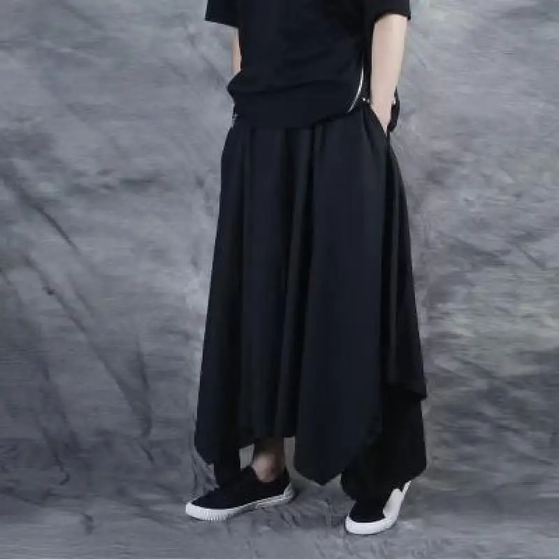 Wide Chinese Hanfu Harajuku Style Hakama Kimono Tang Casual Men 2023 Male Pants Uniforms Men Kendo Pants Samurai Trousers 6