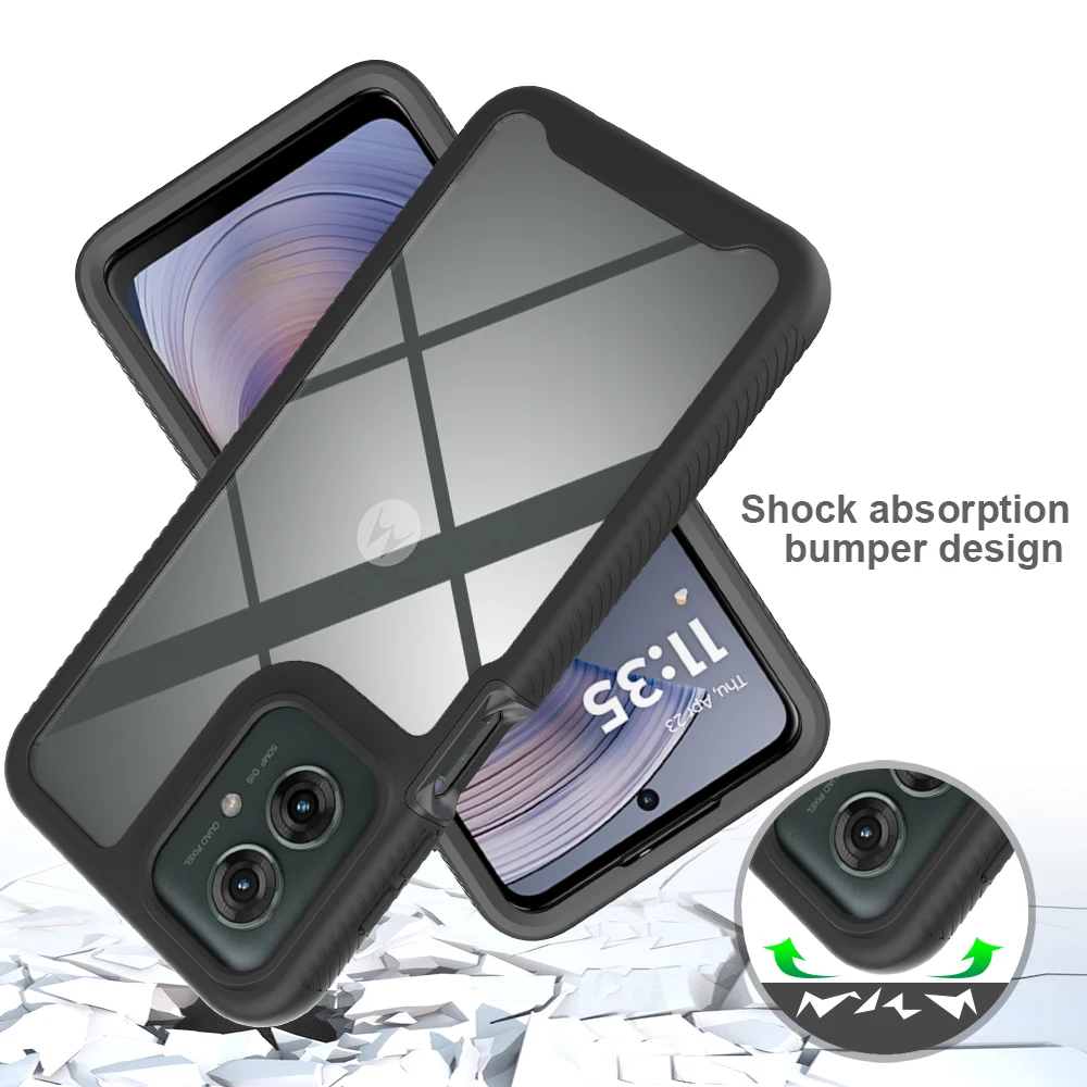 Armor Defend Shockproof Phone Case with Hard PC Frame and TPU Shell