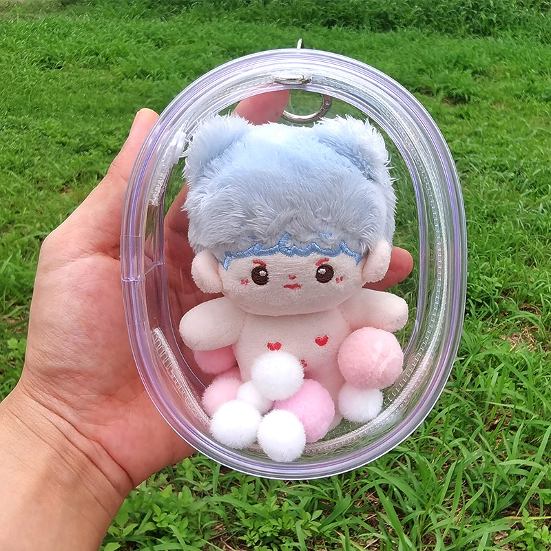 Toy Storage Case Doll Bag 10CM Clear Outdoor Bag Mini Kawaii Plush Dolls Storage Pouch For 10cm-12cm Plushy Doll Anime Cartoon Nendroid Toy
