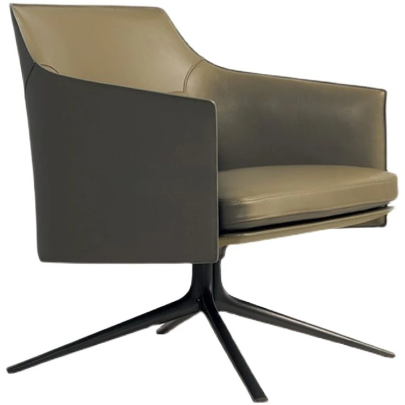 

Одноместный диван-стул из натуральной кожи, Минималистичная Современная дизайнерская модель, офисное вращающееся офисное кресло для конференц-зала