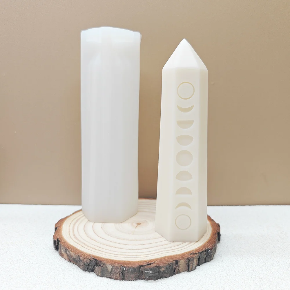 Moon Phase Cone Top Column Candle Silicone Mold Full Moon Eclipse Relief Column Resin Mould Partial Eclipse Gypsum Molds silicone mold silicone candle mold aromatherapy candle mold silicone candle molds candle mold beeswax mold cylindrical candle mold