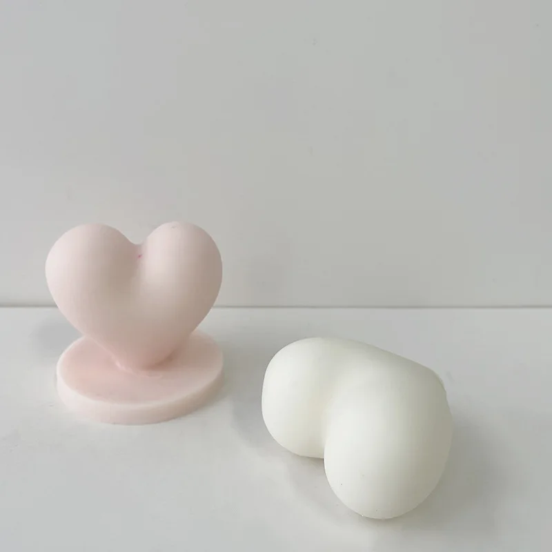 Base Love Silicone Candle Mold 3D Heart Aromatherapy Gypsum