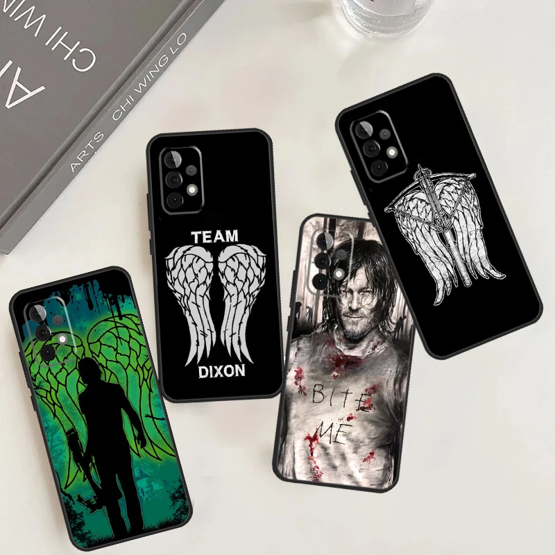 Daryl Dixon Wings Zombie Case For Samsung Galaxy A54 A34 A24 A14 A53 A33 A13 A52 A32 A22 A12 A71 A51 A15 A25 Cover