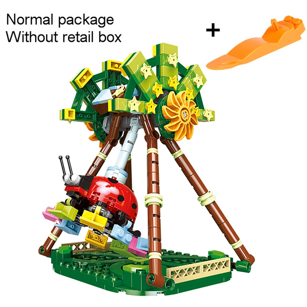 S90e2690fe53840b1830fcb7ddb7fd8c6I Klocki do budowy targowe blokuje diabelski młyn zestaw duże wahadło statek piracki karuzela Park rozrywki z instrukcją montażu