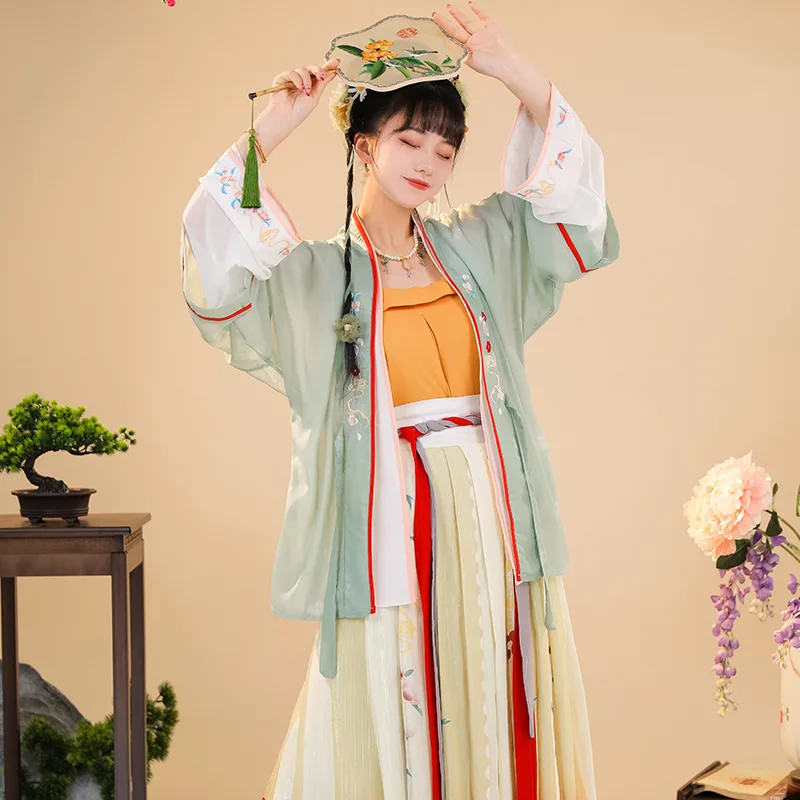 

Elegant Summer Kawaii Hanfu Improved Ancient Costume Cosplay Performance Show Chinese Traditional Style Hanfu Dress for Women