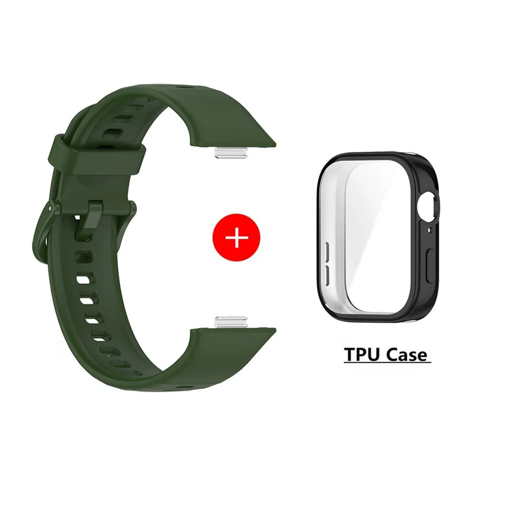 Enhanced Silicone Watch Strap with Case and Screen Protector