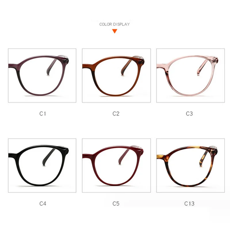 Spring Leg okulary korekcyjne anty-niebieskie owalne – damskie TR90 cat eye 6 Spring Leg Anti-blue Light Oval Prescription Eyeglasses Women TR90 Cat Eye Short-sight Eyewear Diopter 0 -0.5 -0.75 -1.0 To -6.0 4