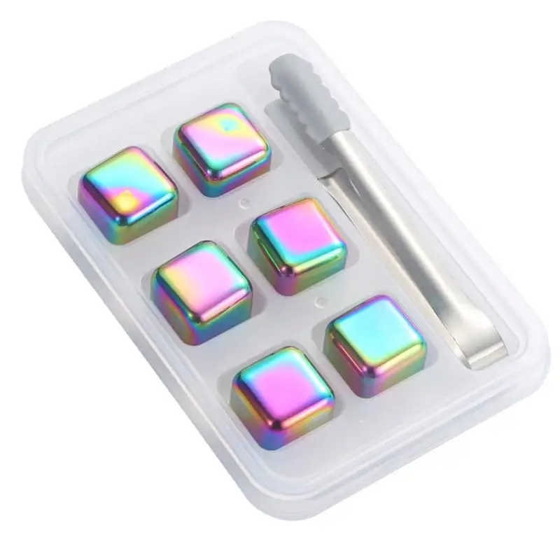 Reusable Whiskey Stones Stainless Steel Ice Cubes Quick-Freeze Wine Cooler Food Grade Metal Pellets Beer Cooler Bar Accessories