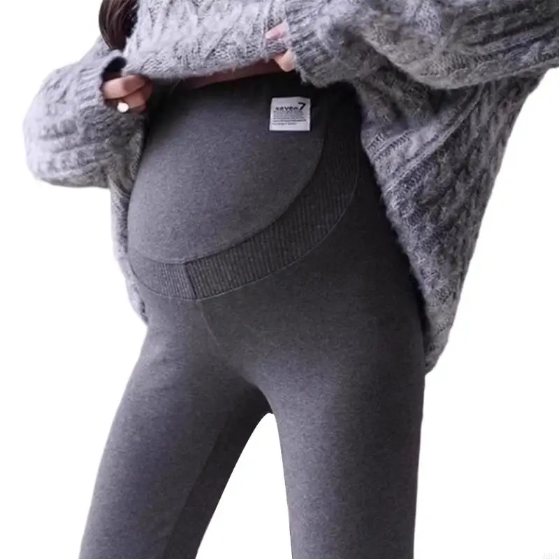 Winter-Umstandsleggings, elastisches Design, Schwangerschaftshose, volle Abdeckung, Unterstützung für werdende Mutter A2UB – Detail 3